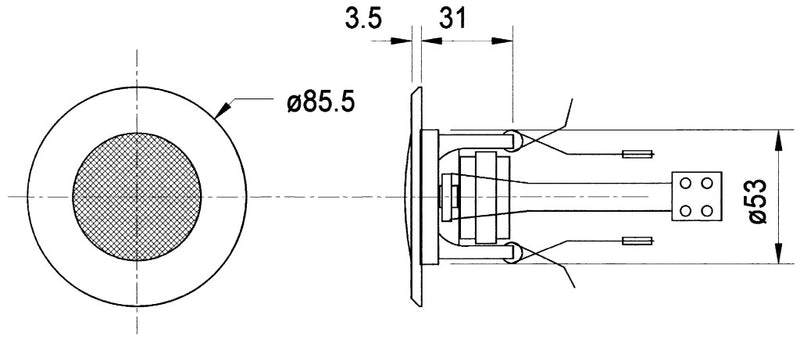Visaton Vs-dl5 Plafond Luidspeker 5 cm (2")