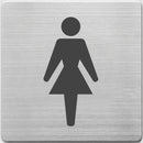 Alco AL-450-1 Pictogram RVS 90x90x1mm - WC Dames -