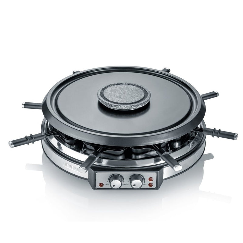 Severin RG 9948 Raclette-Fondue RVS/Zwart