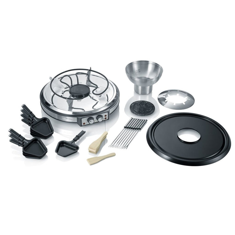 Severin RG 9948 Raclette-Fondue RVS/Zwart
