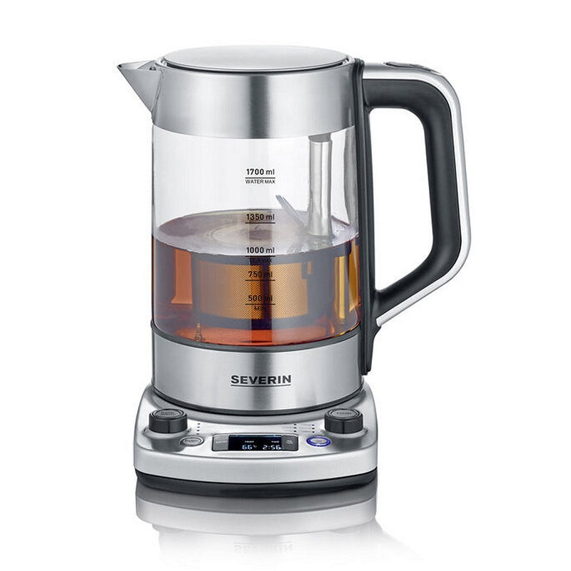 Severin WK3422 Glaswaterkoker 1.5L 3000W RVS/Zwart