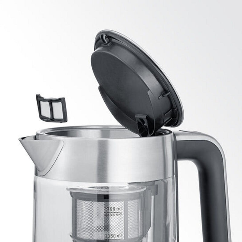 Severin WK3422 Glaswaterkoker 1.5L 3000W RVS/Zwart