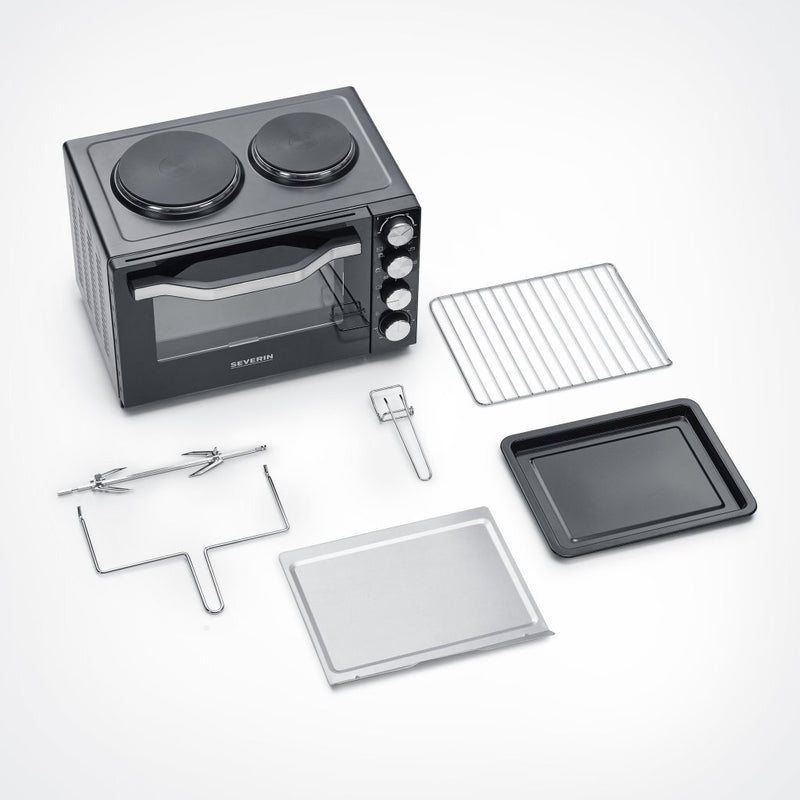 Severin TO2065 Oven met Kookplaten 30L Zwart/RVS