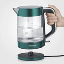 Severin WK9268 Glazen Waterkoker 1.7L 2200W Groen/RVS