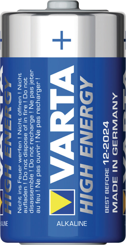 Varta 4914/2b Batterij Alkaline C/lr14 1.5 V High Energy 10 blisters
