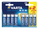 Varta 4906 so Batterij Alkaline Aa/lr6 1.5 V High Energy 6+2-blister