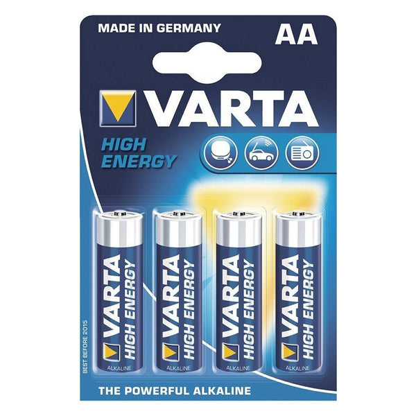 Varta High Energy AA Alkaline Batterijen 4 Stuks