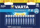 Varta 4903-12b Battery Alkaline Aaa/lr03 1.5 V High Energy 12 Pack