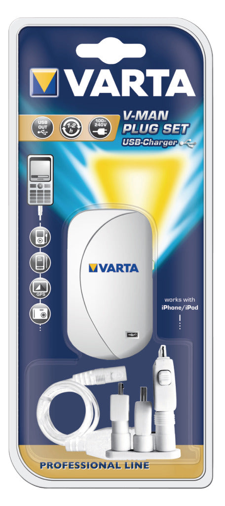Varta 57057 Professional V-MAN Plug Set USB Oplader