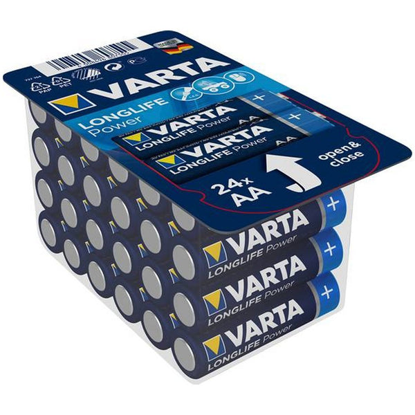 Varta Longlife Power AA Alkaline Batterijen 24 Stuks Blauw/Zilver