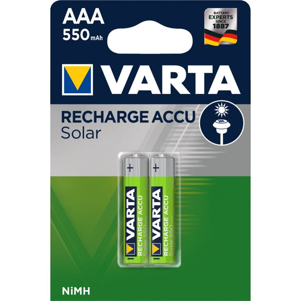 Varta AAA NiMH Oplaadbare Solar Batterijen 2 Stuks