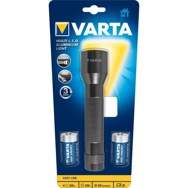 Varta 16628.101.421 Multi LED Aluminium Zaklamp Zwart