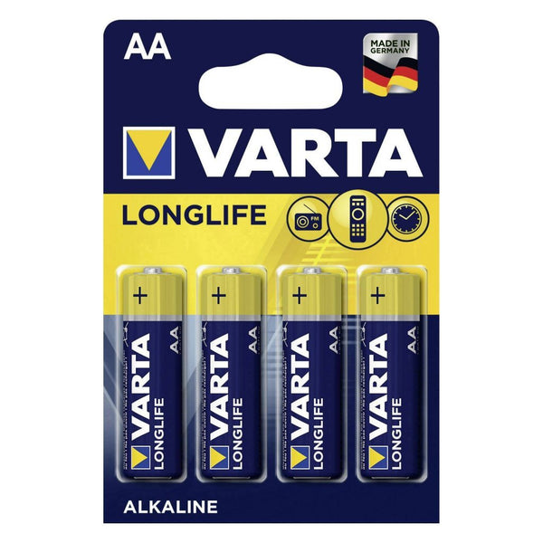 Varta Longlife AA Alkaline Batterijen 4 Stuks