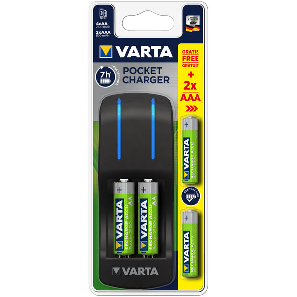 Varta Batterijlader + 4xAA en 2xAAA Batterijen