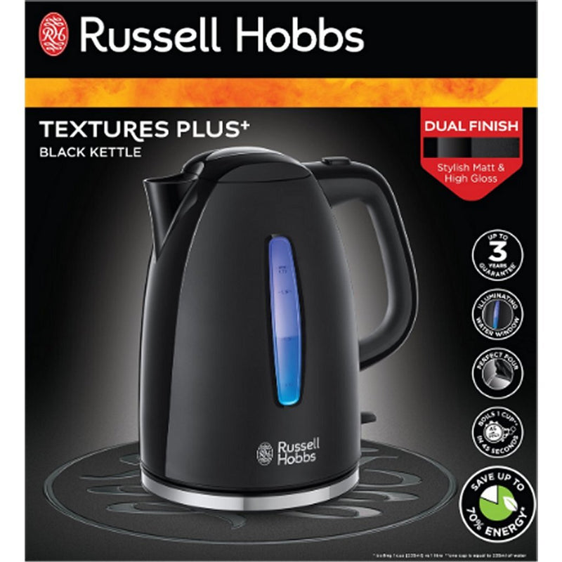 Russell Hobbs 22591-70 Textures Plus+ Waterkoker 1.7L 2400W Zwart