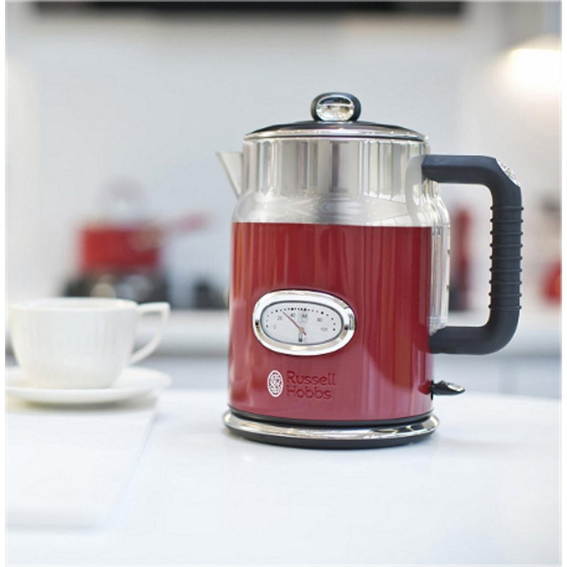 Russell Hobbs 21670-70 Retro Waterkoker 2400W 1.7L Rood/RVS