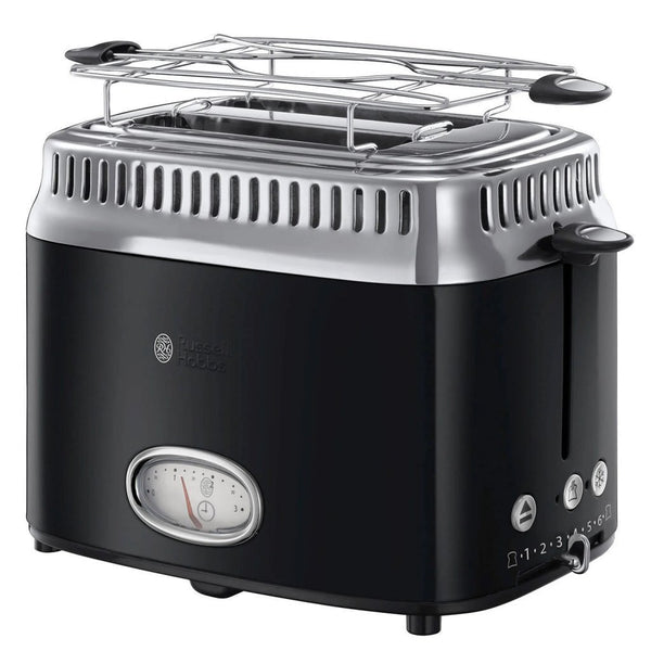 Russell Hobbs 21681-56 Retro Classic Noir Broodrooster Zwart/Chroom
