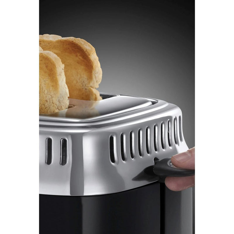 Russell Hobbs 21681-56 Retro Classic Noir Broodrooster Zwart/Chroom