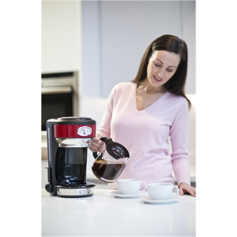 Russell Hobbs 21700-56 Retro Koffiezetapparaat Rood/RVS/Zwart