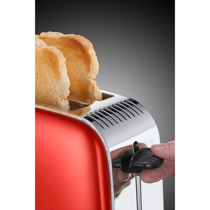 Russell Hobbs 23330-56 Colours Plus+ Flame Red Broodrooster Rood/Chroom