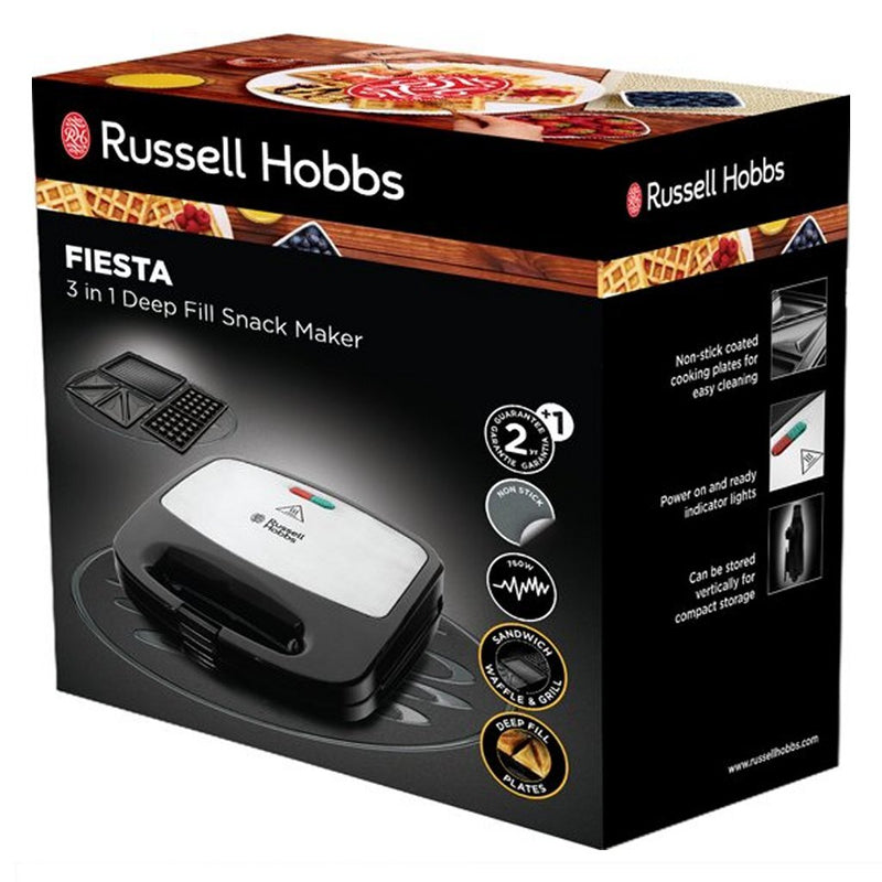 Russell Hobbs 24540-56 Fiesta 3in1 Tosti-IJzer Zwart/RVS