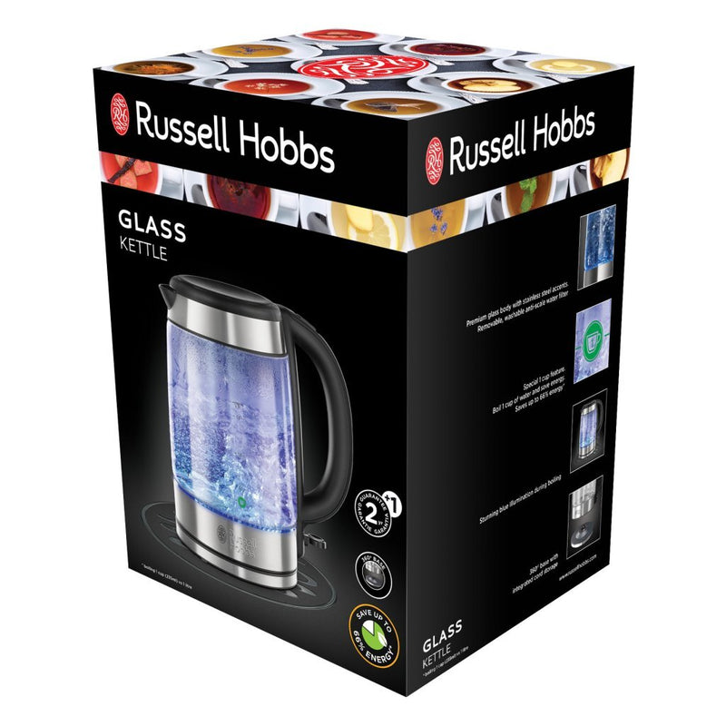 Russell Hobbs 21600-57 Glas Waterkoker 1.7L 2200W RVS/Zwart