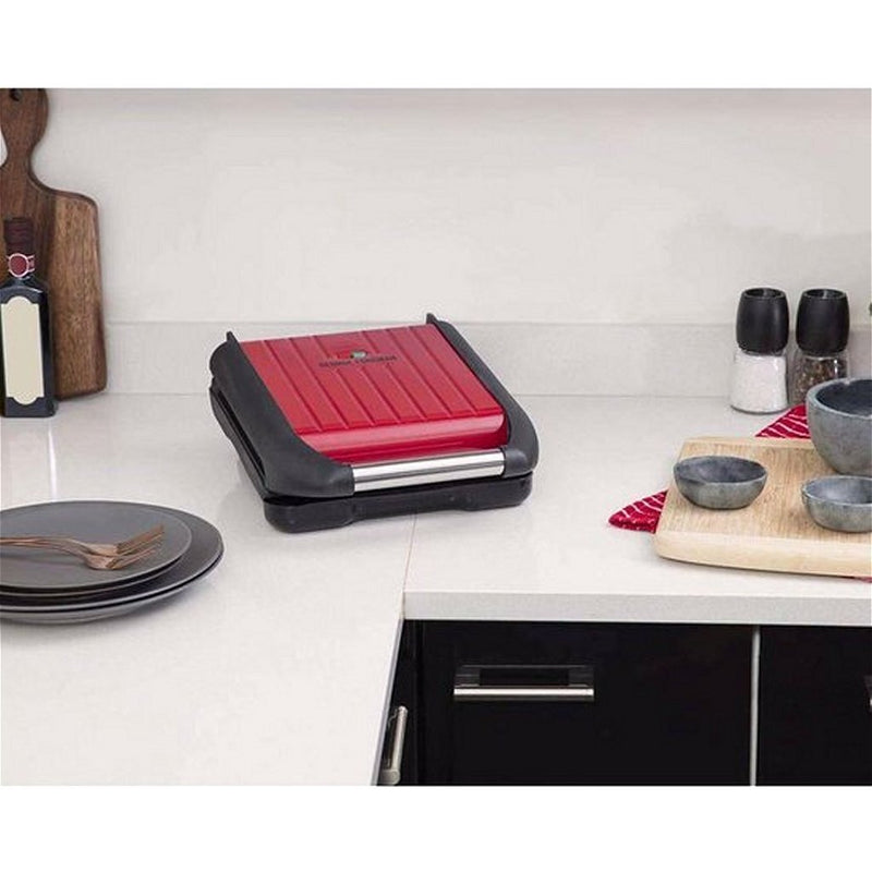 George Foreman 25030-56 Steel Compact Grill Rood/Zwart