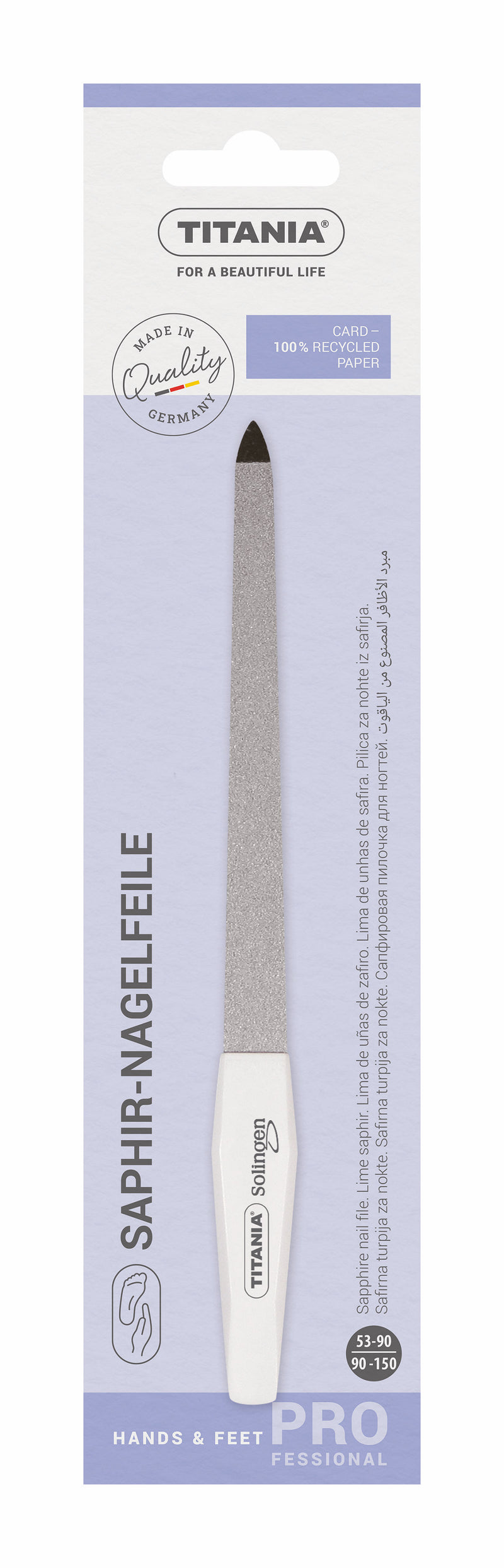 Titania Nagelvijl Solingen Saffier 17cm