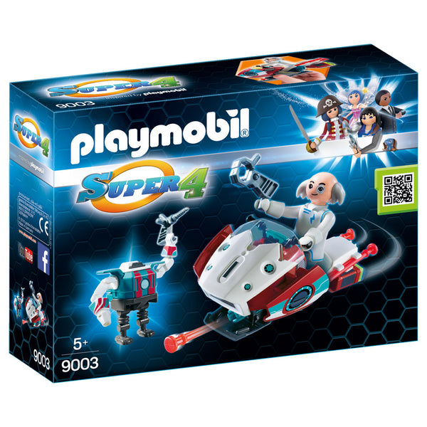 Playmobil Super4 9003 Skyjet met Dokter X en Robot