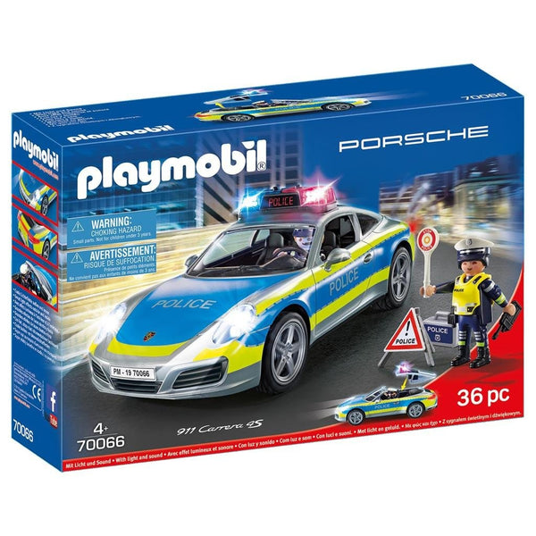 Playmobil Porsche 911 Carrera 4S Politie - Wit - 70066