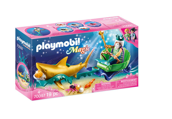 Playmobil Magic 70097 Koning van de Zee met Haaienkoets