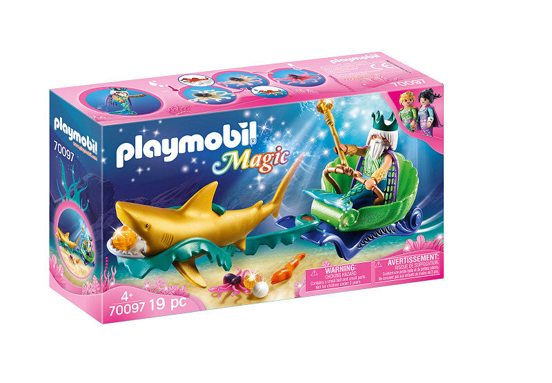 Playmobil Magic 70097 Koning van de Zee met Haaienkoets