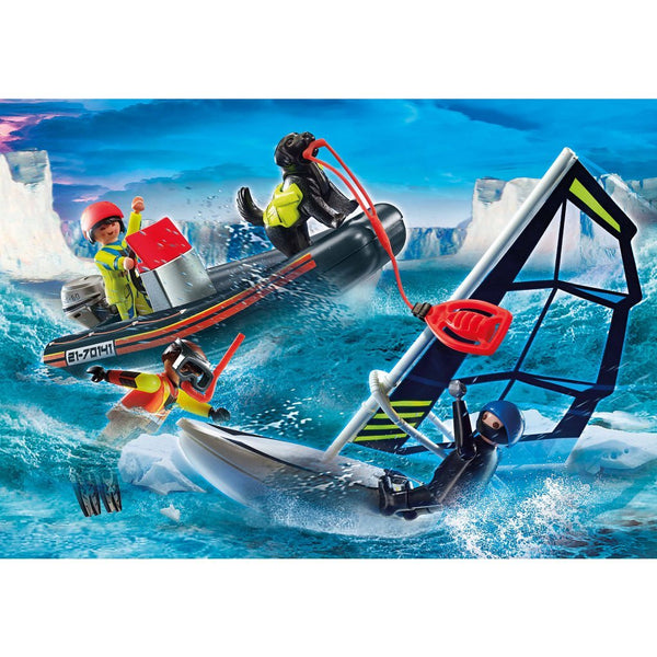 Playmobil City Action redding poolglijder en rub. speedboot