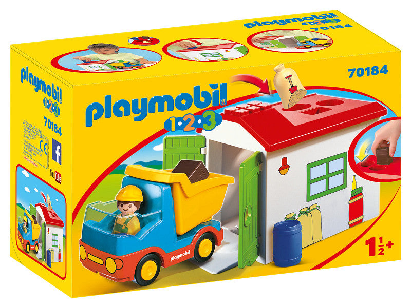 Playmobil 1.2.3. Werkman met Sorteer-garage - 70184