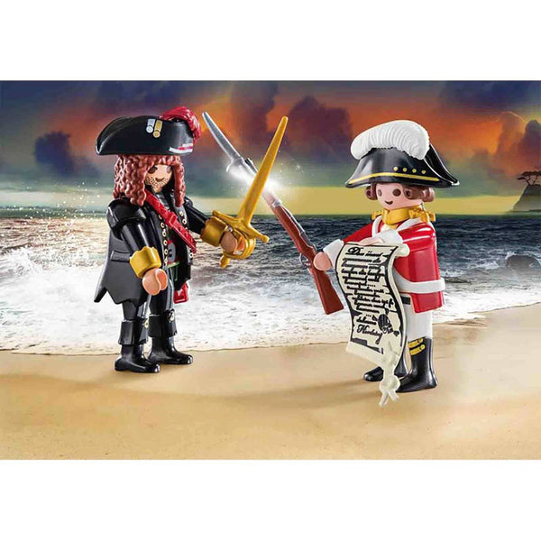 Playmobil Pirates Piratenkapitein en Roodroksoldaat - 70273