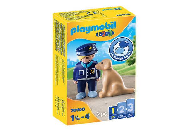Playmobil 1.2.3. Politieman met Hond - 70408