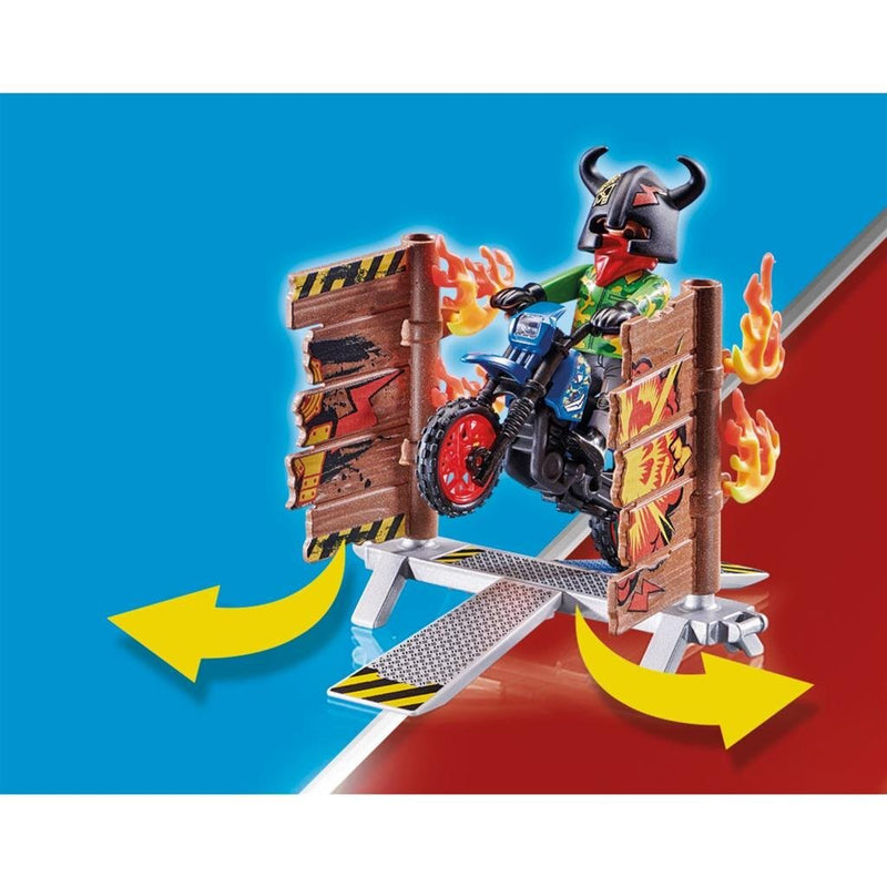 Playmobil 70553 Stunt Show Motor met Vuurmuur