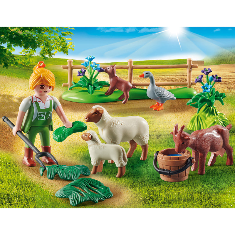 Playmobil 70608 Country Boerin met Weidedieren