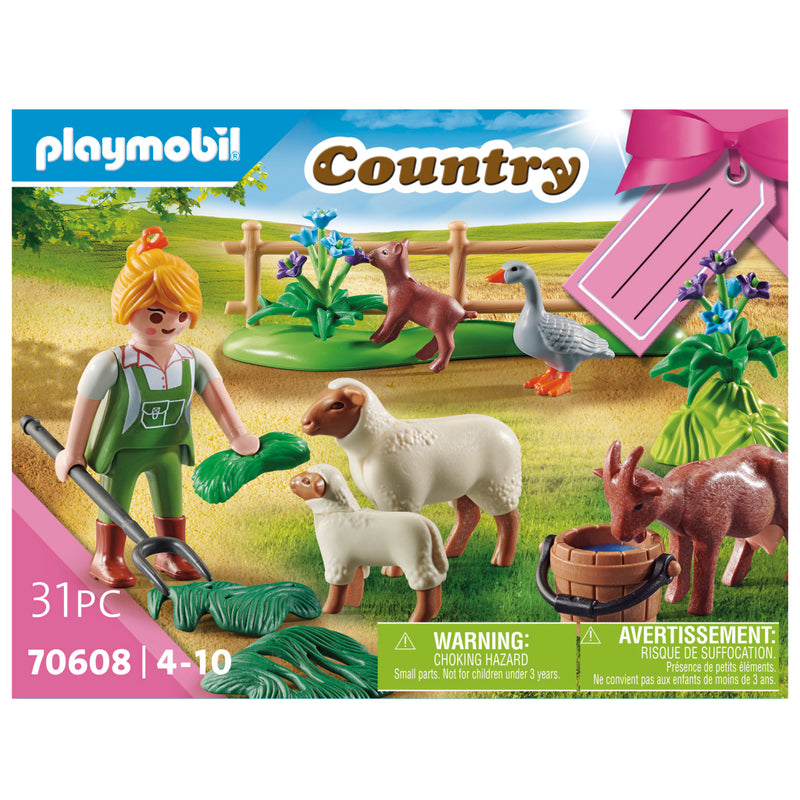 Playmobil 70608 Country Boerin met Weidedieren
