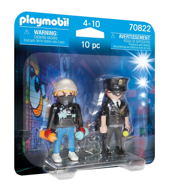 Playmobil 70822 DuoPack Politieagent en Graffiti Spuiter