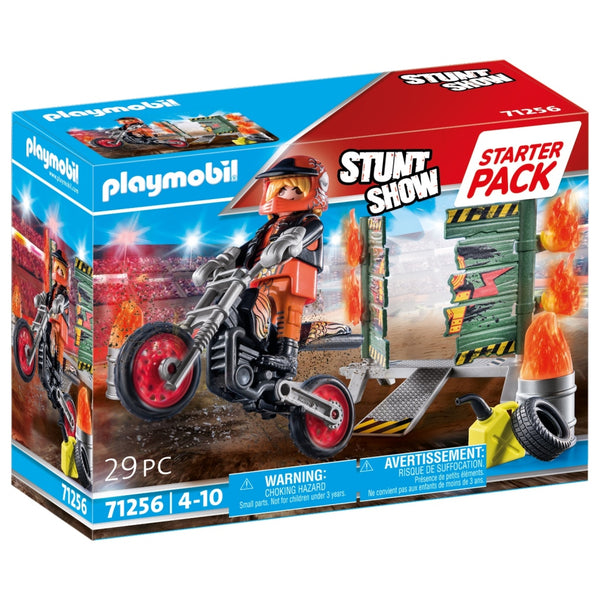 Playmobil Starterpack Stuntshow Motor met Vuurmuur - 71256