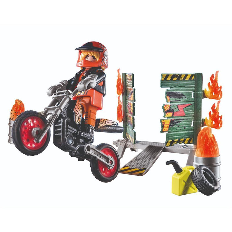 Playmobil Starterpack Stuntshow motor met vuurmuur