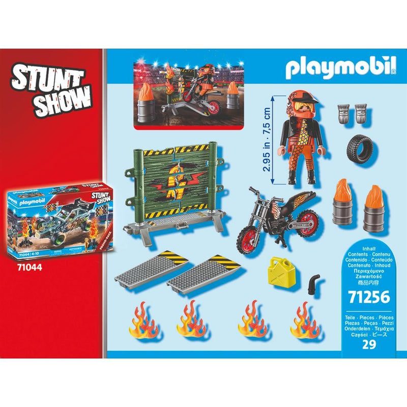 Playmobil Starterpack Stuntshow motor met vuurmuur