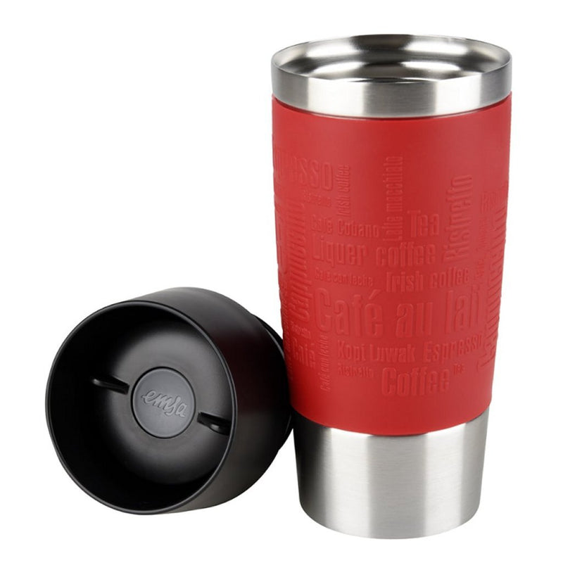 Emsa 513356 Travel Mug Isoleerbeker 0.36L RVS/Rood