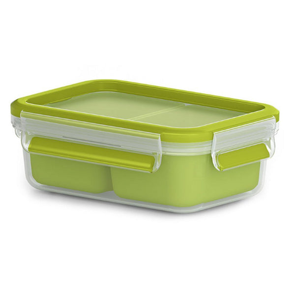 Emsa Clip and Go Snackbox 16.3x11.3x5.8 cm Groen