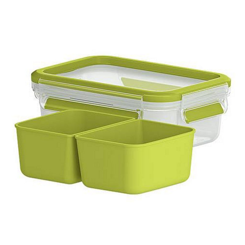 Emsa Clip and Go Snackbox 16.3x11.3x5.8 cm Groen