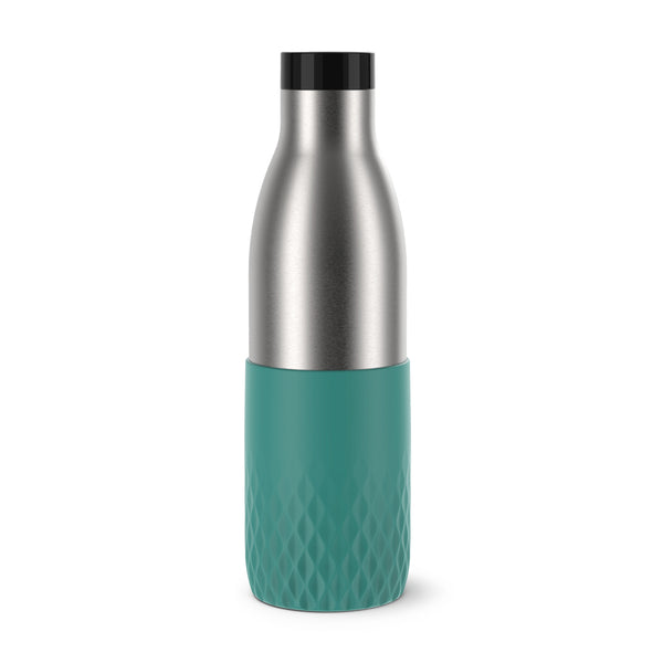 Emsa N3111200 Bludrop Sleeve Waterfles 0.7L Groen/RVS/Zwart
