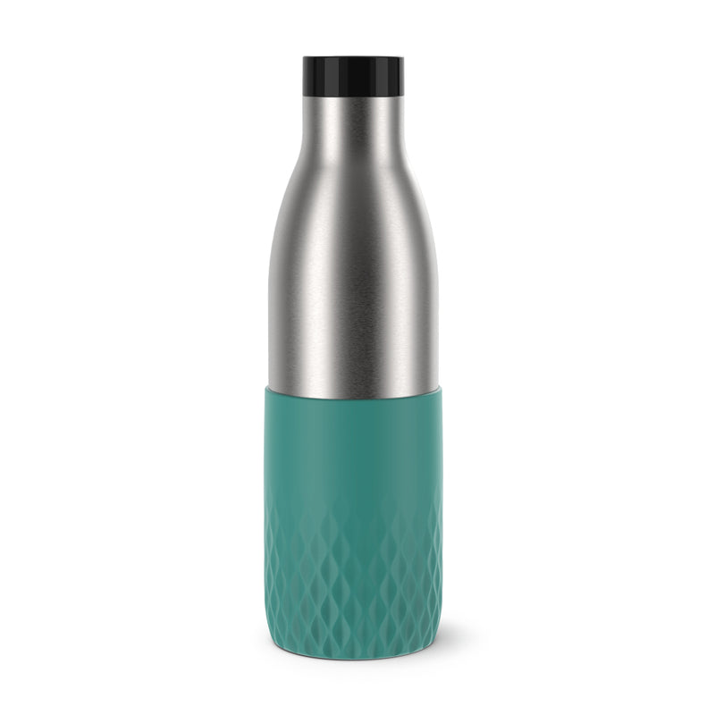 Emsa N3111200 Bludrop Sleeve Waterfles 0.7L Groen/RVS/Zwart