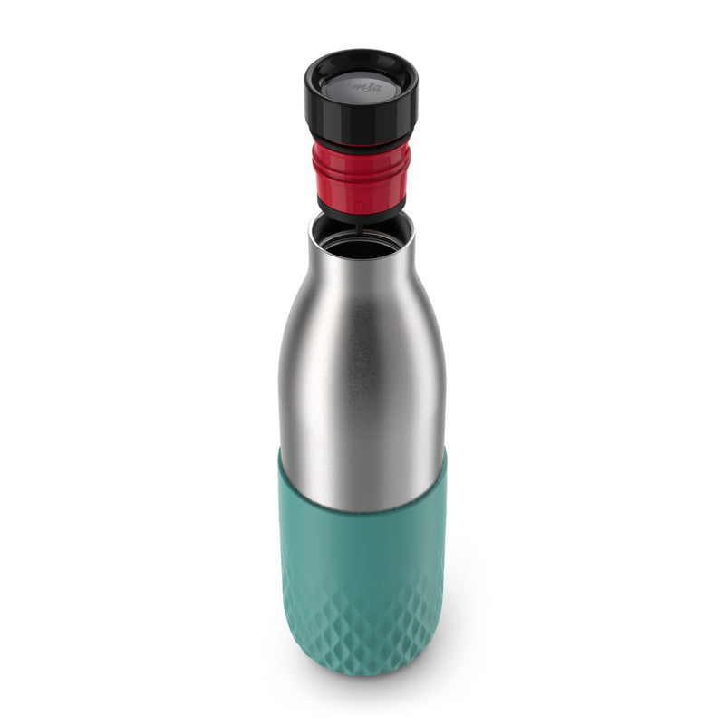 Emsa N3111200 Bludrop Sleeve Waterfles 0.7L Groen/RVS/Zwart