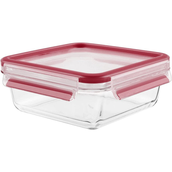 Emsa N1041400 Clip and Close Glazen Vershoudbewaarbakje 800 ml Rood